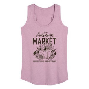 Women's - Instant Message - Autumn Market Harvest Produce Graphic Racerback Tank - 1 of 4