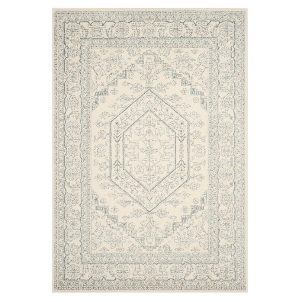 6'X9' Medallion Loomed Area Rug Ivory/Slate - Safavieh