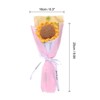 Unique Bargains Decorative Handmade Knitted Artificial Sunflower Crochet Bouquet - 2 of 4