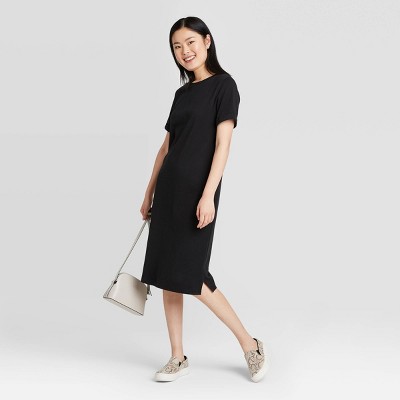 black t shirt dress womens