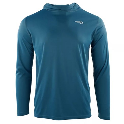 Reel Life Men Long Sleeve UV Tee-Shirt in Vapor Blue, XL