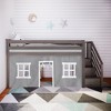 Max & Lily Twin Low Loft with Stairs and Curtains - 2 of 4