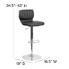 Emma and Oliver Vertical Stitch Back Swivel Adjustable Height Barstool - image 4 of 4