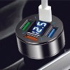 Ciao Tech 12V USB-A 18W 4-Port Car Charger with Voltage LED Display - 3 USB-A, 1 USB-C, 3.0A Quick Charge - 4 of 4