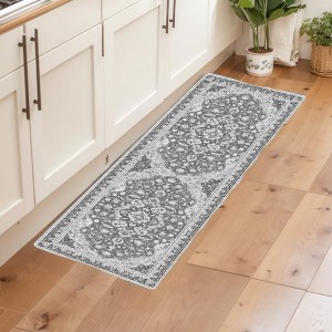 Washable Area Rug for Living Room, Bedroom, Dining, Vintage, Non-Slip, Stain-Resistant - 1 of 4