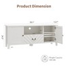 TV Stands for Living Room, White Entertainment Center with Led Lights, Television Stands for 65 inch tv,Long TV Console Table with Storage and Drawer - 2 of 4