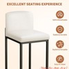 Bar Stools Set of 2, Modern Barstools w/ Backs, Counter Height Bar Stool Chairs for Kitchen Island - 3 of 4