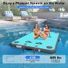 Real Relax Inflatable Floating Dock for Lake, Floating Platform for Pool Beach Ocean with Rope Ladder,Non-Slip Surface, 6 Inch Thick PVC Construction - 2 of 4