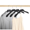 Unique Bargains Flat Hook Closet Hanger Black 4 Pcs - 2 of 4