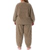 Agnes Orinda Women's Plus Size Fluffy Fleece Long Sleeve Plush Sleepwear Fuzzy Lounge Home Warm Pajamas Set - 4 of 4