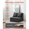 VEVOR Folding Sofa Bed, 3-in-1 Foldable Couch Bed with 2 Pillows and Washable Cover, 25D High Density Memory Foam Sleeper Bed, Dark Grey(Single) - 4 of 4
