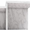 Kumasinova Two-Tier Faux Marble Coffee Table,35.46" Square Center Table with White Marble,Modern Side Table for Living Room Furniture - 4 of 4