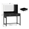 Besiost Vanity Desk with LED Mirror and Charging Station - 3 of 4