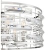 Possini Euro Design Smart Polished Nickel Chandelier 20" Wide Modern Drum Clear Crystal 6-Light Fixture for Dining Room House Foyer Kitchen Island - 3 of 4
