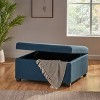 Sapphtopaz Square Storage Ottoman Bench with Tufted Waffle Stitch Storage Bench for Living Room, Bedroom, Entryway - 4 of 4