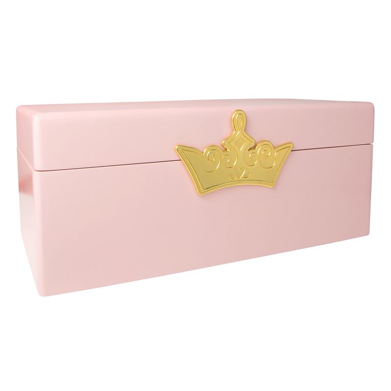 Disney Princess Gold Icon Pink Lacquer Wood Jewelry Organizer Box, 5 of 8