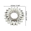 Unique Bargains Women's Oval Rhinestone Wedding Shoe Clips Silver Tone 2 Pcs - 2 of 4