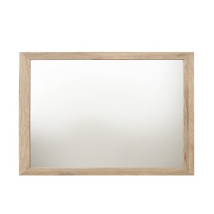 FONTOI Mirror Furniture Arch Top Floor Mirror Modern Curved Frame Design Adds Elegant Depth and Warmth for Bedroom Living Room, Natural, 1"*40"*40" - 1 of 4