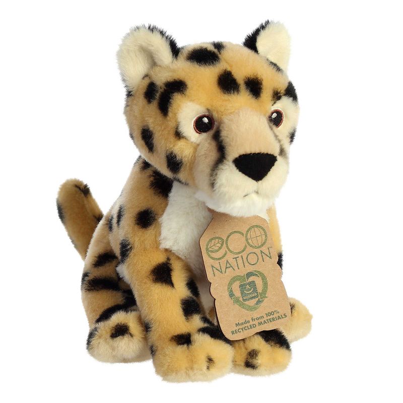 Aurora Small Cheetah Eco Nation Eco-Friendly Stuffed Animal Gold 8", 2 of 8