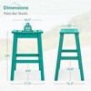 Arceso Outdoor Bar Stools , 25 Inch HDPE Counter Height Bar Stools, All Weather Resistant Patio Bar Stools for Balcony, Backyard - 3 of 4