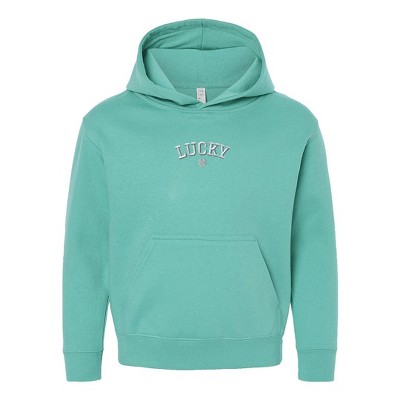 The Juniper Shop Embroidered Lucky Clover Youth Graphic Hoodie