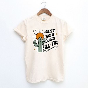 Simply Sage Market Women's Ain't Goin Down Cactus Short Sleeve Garment Dyed Tee - 1 of 2
