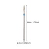 Unique Bargains Emery Nail Drill Bit Set for Acrylic Nails 3/32 Inch Nail Art Tools 44mm Length Blue 10 Pcs - 4 of 4