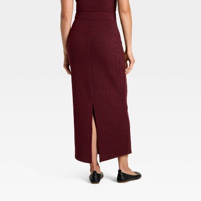 Women's Knit Ribbed Maxi Pencil Skirt - Universal Thread' - image 2