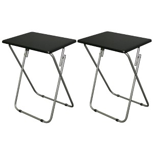 eHemco Folding TV Tray Tables for Eating, 19 by 15 by 26 Inches, Set of 2 - 1 of 4