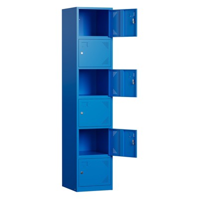 Mlezan 71" Metal Locker: Steel Storage for Bedroom, Gym, School, Office, or Garage.Ideal for Employee or Personal Use.