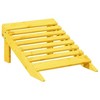 vidaXL Adirondack Chair with Ottoman - Yellow Solid Wood for Patio Garden Outdoor Comfort - 4 of 4