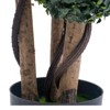 35"/45" Artificial Triple Ball Boxwood Topiary Tree Faux Milan Grass Balls for Indoor/Outdoor Porch, Garden & Home Decor, 1/2 Pack - 3 of 4
