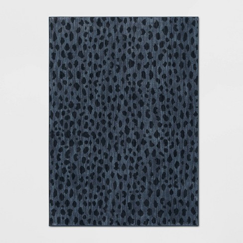 5'x7' Daffodil Leopard Print Woven Rug Black/White - Threshold™