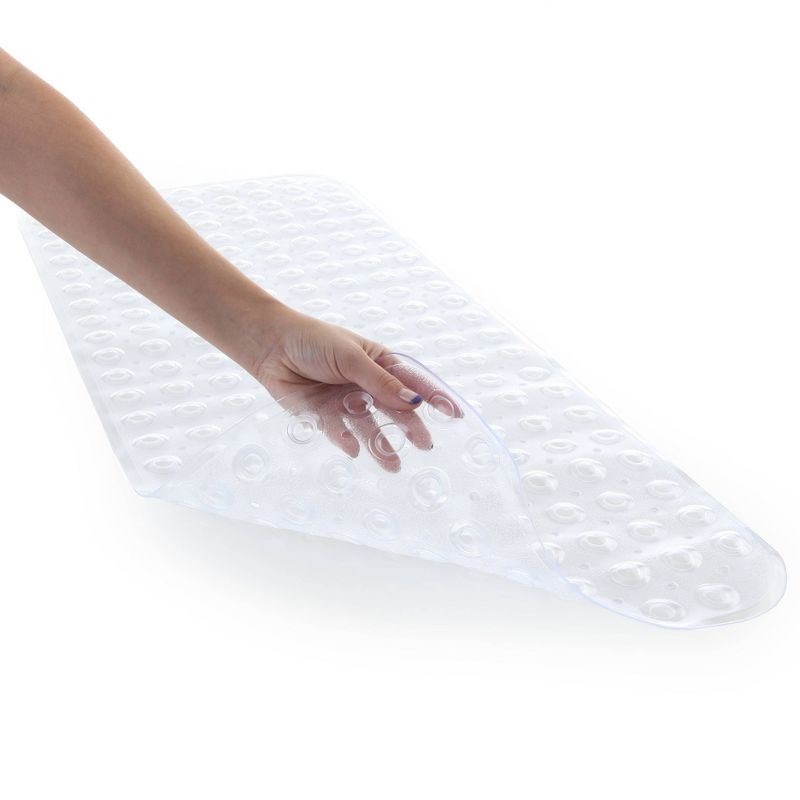 XL Non-Slip Square Shower Mat with Center Drain Hole - Slipx Solutions, 3 of 6