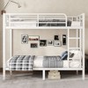 NicBex Modern Metal Frame Twin/Full over Queen Floor Bunk Bed for Teens/Adults,Simple Bed Frame with Guardrails for Bedroom,Kids Room - 2 of 4