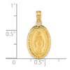 Black Bow Jewelry 14k Yellow Gold Solid Miraculous Medal Pendant, 10 x 22mm - 4 of 4