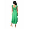 Women's Crinkled Ruffled Shoulder Midi Dress - current air - 4 of 4