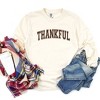 Simply Sage Market Women's Thankful Varsity Long Sleeve Garment Dyed Tee - 3 of 4