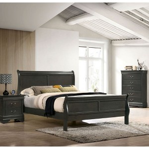 Full Size Wooden Platform Bed with Headboard for Bedroom - 1 of 4