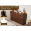 Homhougo Dresser for Bedroom,12 Drawer Dressers & Chests of Drawers, Wood Storage Drawer Dresser with Power Outlet, 61 Inch Brown - 4 of 4