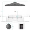 Sonkuki 9 FT Outdoor Patio Umbrella Market Table Umbrella With a Crank for Garden, Deck and Pool - 3 of 4