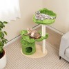 Tangkula 38" Cute Cat Tree Cat Condo Furniture w/ Fully Wrapped Sisal Scratching Posts - 2 of 4
