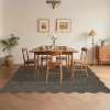 Washable Braided Area Rug – Scalloped Printed Design, Soft Non-Slip Carpet, Low Pile for Living Room, Nursery, Playroom - 2 of 4