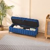 Hrinhom 49.2" W Upholstered Velvet Storage Soft Bench with Metal Legs - 4 of 4