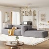 Modern 3-Seat Modular Sectional Sofa with Moveable Chaise Lounge, Oversized Deep Seat Couch for Living Room or Bedroom-The Pop Home - 3 of 4