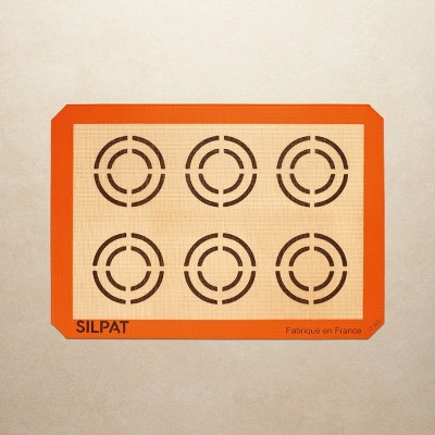 Silpat #1 Non-Stick Baking Mat, Handcrafted in France 1965, Trusted by Chefs, Certified Food Safe (6 Large Cookie Half Size)