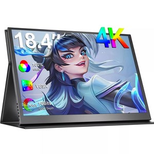 UPERFECT 18.4" 4K UHD Portable Monitor with VESA, USB-C & mini HDMI, HDR IPS Display for Laptop/PC/Console - 1 of 4