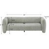 Sapphtopaz Modern 3-Seater Couches for Living Room with Wave Design Upholstered Loveseat Sofa Curved Lounge Sofa with Wood Frame for Apartment - 4 of 4