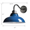 Claxy Dark Blue Gooseneck Wall Sconces Farmhouse Barn Light - 3 of 4