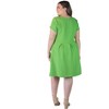 Plus Size Scoop Neck Knee Length Pleated Pocket Dress - 24seven Comfort Apparel™ - 3 of 4